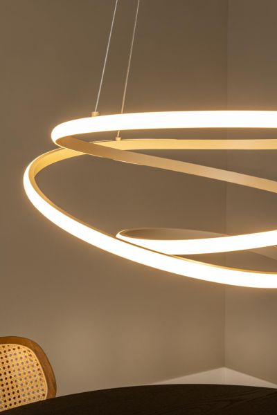 Lucide ESPIRAL - Pendant light - LED Dim. - CCT - 1x40W 2700K/4000K - Taupe